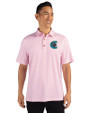 Charlotte Knights Cutter & Buck Pike Double Dot Print Stretch Mens Polo Cardinal Red Front