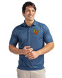 Las Vegas Aviators Cutter & Buck Pike Double Dot Print Stretch Mens Polo Liberty Navy Front