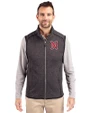 Nashville Sounds Cutter & Buck Mainsail Sweater-Knit Mens Big and Tall Full Zip Vest Charcoal Heather Front