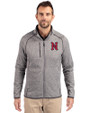 Nashville Sounds Cutter & Buck Mainsail Sweater-Knit Mens Big and Tall Full Zip Jacket Polished Heather Front