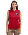 Reading Fightin Phils Cutter & Buck Forge Stretch Womens Sleeveless Polo Cardinal Red Front
