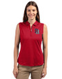 Round Rock Express Cutter & Buck Forge Stretch Womens Sleeveless Polo Cardinal Red Front