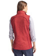 Memphis Redbirds Cutter & Buck Mainsail Sweater Knit Womens Full Zip Vest Cardinal Red Heather Back