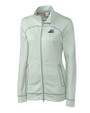 West Michigan Whitecaps Clique Helsa Performance Womens Full Zip Knit Jacket Light Grey Mannequin