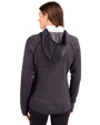 West Michigan Whitecaps Cutter & Buck Mainsail Full Zip Hooded Womens Jacket Charcoal Heather Back