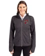 Portland Sea Dogs Cutter & Buck Mainsail Full Zip Hooded Womens Jacket Charcoal Heather Front