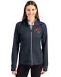 Portland Sea Dogs Cutter & Buck Mainsail Full Zip Hooded Womens Jacket Liberty Navy Heather Front