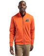 West Michigan Whitecaps Clique Helsa Performance Mens Full Zip Knit Jacket Blood Orange Front