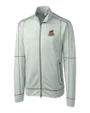 Toledo Mud Hens Clique Helsa Performance Mens Full Zip Knit Jacket Light Grey Mannequin