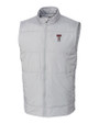 Texas Tech Red Raiders Alumni Cutter & Buck Stealth Hybrid Quilted Mens Windbreaker Vest Polished Medium Gray Mannequin