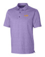 LSU Tigers Alumni Cutter & Buck Forge Heathered Stretch Mens Polo College Purple Heather Mannequin