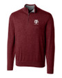 Texas A&M Aggies Alumni Cutter & Buck Lakemont Tri-Blend Mens Quarter Zip Pullover Sweater Bordeaux Mannequin