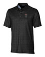 Texas Tech Red Raiders Alumni Cutter & Buck Pike Micro Floral Print Stretch Mens Polo Black Mannequin