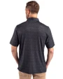 Nebraska Cornhuskers Alumni Cutter & Buck Pike Micro Floral Print Stretch Mens Polo Black Back