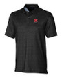 Nebraska Cornhuskers Alumni Cutter & Buck Pike Micro Floral Print Stretch Mens Polo Black Mannequin