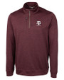 Texas A&M Aggies Alumni Cutter & Buck Stealth Heathered Quarter Zip Mens Pullover Bordeaux Mannequin