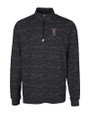 Texas Tech Red Raiders Alumni Cutter & Buck Traverse Stretch Eco Camo Print Quarter Zip Mens Pullover Black Mannequin