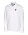 Texas Tech Red Raiders Alumni Cutter & Buck Advantage Eco Tri-Blend Pique Mens Big and Tall Long Sleeve Polo White Mannequin