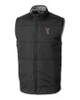 Texas Tech Red Raiders Alumni Cutter & Buck Stealth Hybrid Quilted Mens Big and Tall Windbreaker Vest Black Mannequin
