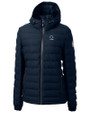 Penn State Nittany Lions Alumni Cutter & Buck Mission Ridge Repreve® Eco Insulated Womens Puffer Jacket Navy Blue Mannequin