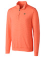 Cincinnati Bengals Cutter & Buck Shoreline Heathered Quarter Zip Mens Big and Tall Pullover College Orange Heather Mannequin