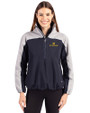 Notre Dame Fighting Irish Cutter & Buck Charter Eco Recycled Womens Anorak Jacket Navy Blue/Polished Front