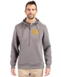 Michigan Wolverines Alumni Cutter & Buck Roam Epic Versatility Half Zip Recycled Mens Hooded Pullover Elemental Grey Front