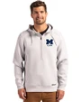 Michigan Wolverines Alumni Cutter & Buck Roam Epic Versatility Half Zip Recycled Mens Hooded Pullover Solitare Front