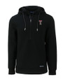 Texas Tech Red Raiders Alumni Cutter & Buck Roam Epic Versatility Half Zip Recycled Mens Hooded Pullover Black Mannequin