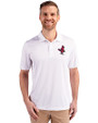 Memphis Redbirds Cutter & Buck Prospect Eco Textured Stretch Recycled Mens Big & Tall Polo White Front