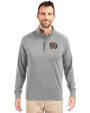 Norfolk Tides Cutter & Buck Adapt Eco Knit Stretch Recycled Mens Big and Tall Quarter Zip Pullover Polished Medium Gray Front