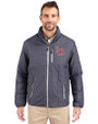 Louisville Bats Cutter & Buck Rainier PrimaLoft®  Mens Big and Tall Eco Insulated Puffer Jacket Anthracite Melange Front