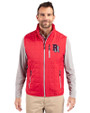 Round Rock Express Cutter & Buck Rainier PrimaLoft® Mens Big and Tall Eco Insulated Full Zip Puffer Vest Red Front
