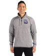 New Hampshire Fisher Cats Cutter & Buck Mainsail Sweater-Knit Mens Big and Tall Half Zip Pullover Jacket Polished Heather Front