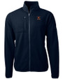 Texas Longhorns Alumni Cutter & Buck Cascade Eco Sherpa Mens Big & Tall Fleece Jacket Navy Blue Mannequin