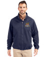 Toledo Mud Hens Cutter & Buck Charter Eco Knit Recycled Big & Tall Full-Zip Jacket Navy Blue Front