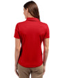 Tacoma Rainiers Cutter & Buck Prospect Eco Textured Stretch Recycled Womens Short Sleeve Polo Red Back