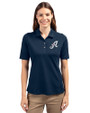 Reno Aces Cutter & Buck Virtue Eco Pique Recycled Womens Polo Navy Blue Front
