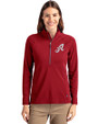 Reno Aces Cutter & Buck Adapt Eco Knit Stretch Recycled Womens Half Zip Pullover Cardinal Red Front