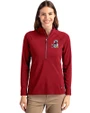 Springfield Cardinals Cutter & Buck Adapt Eco Knit Stretch Recycled Womens Half Zip Pullover Cardinal Red Front