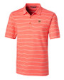 Cincinnati Bengals Cutter & Buck Forge Epic Confidence Recycled Heathered Stripe Stretch Mens Polo College Orange Mannequin