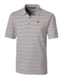 Cincinnati Bengals Cutter & Buck Forge Epic Confidence Recycled Heathered Stripe Stretch Mens Polo Polished Medium Gray Mannequin