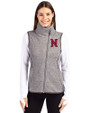 Nashville Sounds Cutter & Buck Mainsail Sweater Knit Womens Asymmetrical Vest Polished Heather Front
