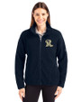 Frisco RoughRiders Cutter & Buck Cascade Eco Fleece Womens Full Zip Jacket Navy Blue Front