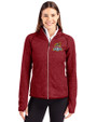 Toledo Mud Hens Cutter & Buck Mainsail Sweater-Knit Womens Full Zip Jacket Cardinal Red Heather Front