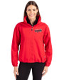 Lansing Lugnuts Cutter & Buck Charter Eco Recycled Womens Full-Zip Jacket Red Front
