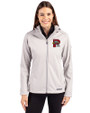 Portland Sea Dogs Cutter & Buck Evoke Softshell Recycled Full Zip Womens Jacket CONCRETE Front