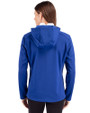 Tulsa Drillers Cutter & Buck Evoke Softshell Recycled Full Zip Womens Jacket Tour Blue Back