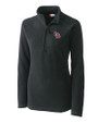 Louisville Bats Clique Summit Performance Fleece Half Zip Womens Pullover Jacket Charcoal Mannequin