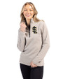 Salt Lake Bees Clique Summit Performance Fleece Half Zip Womens Pullover Jacket Silver Front